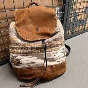 Leather knapsack from Oaxaca, Mexico